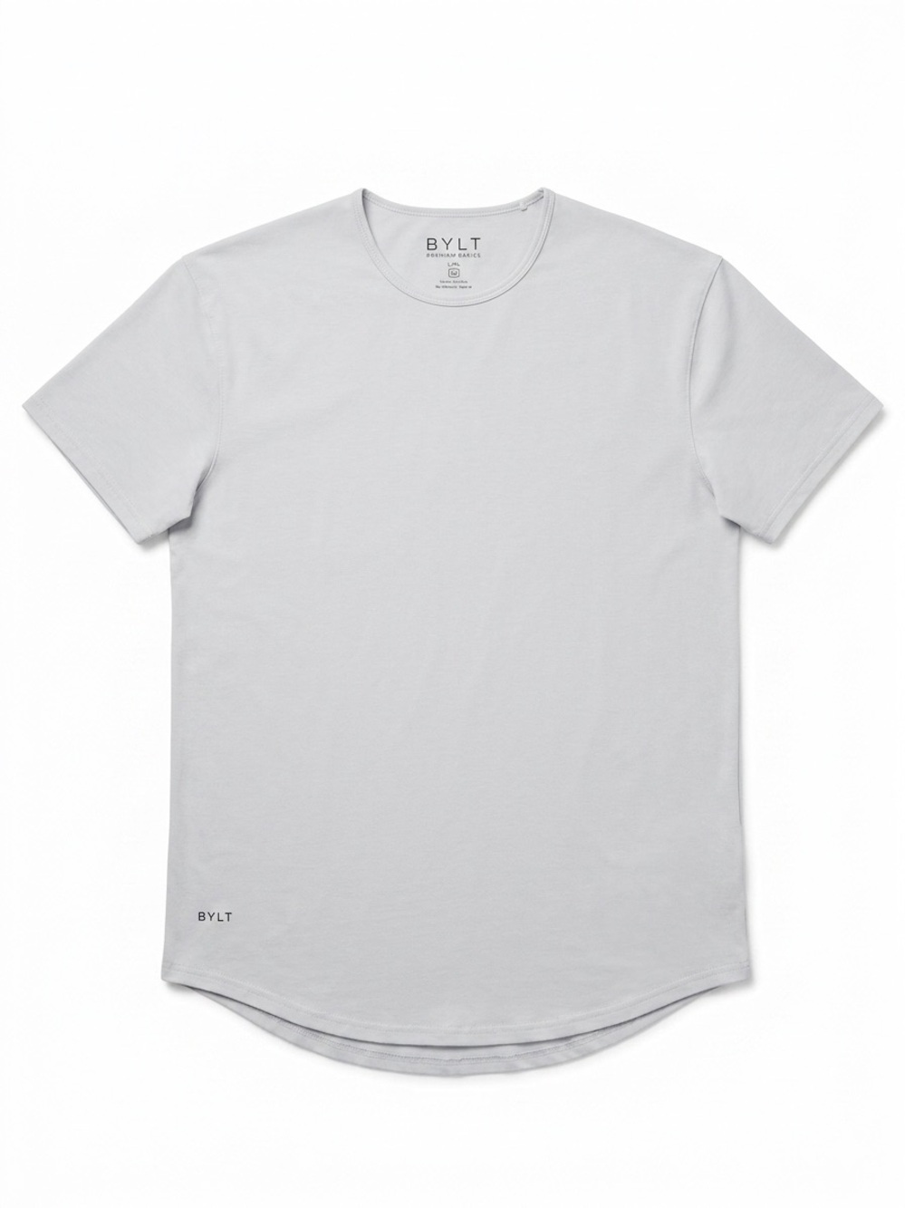 BYLT Premium Basics Dropcut LUX Crewneck T-Shirt Light Gray Men’s XL